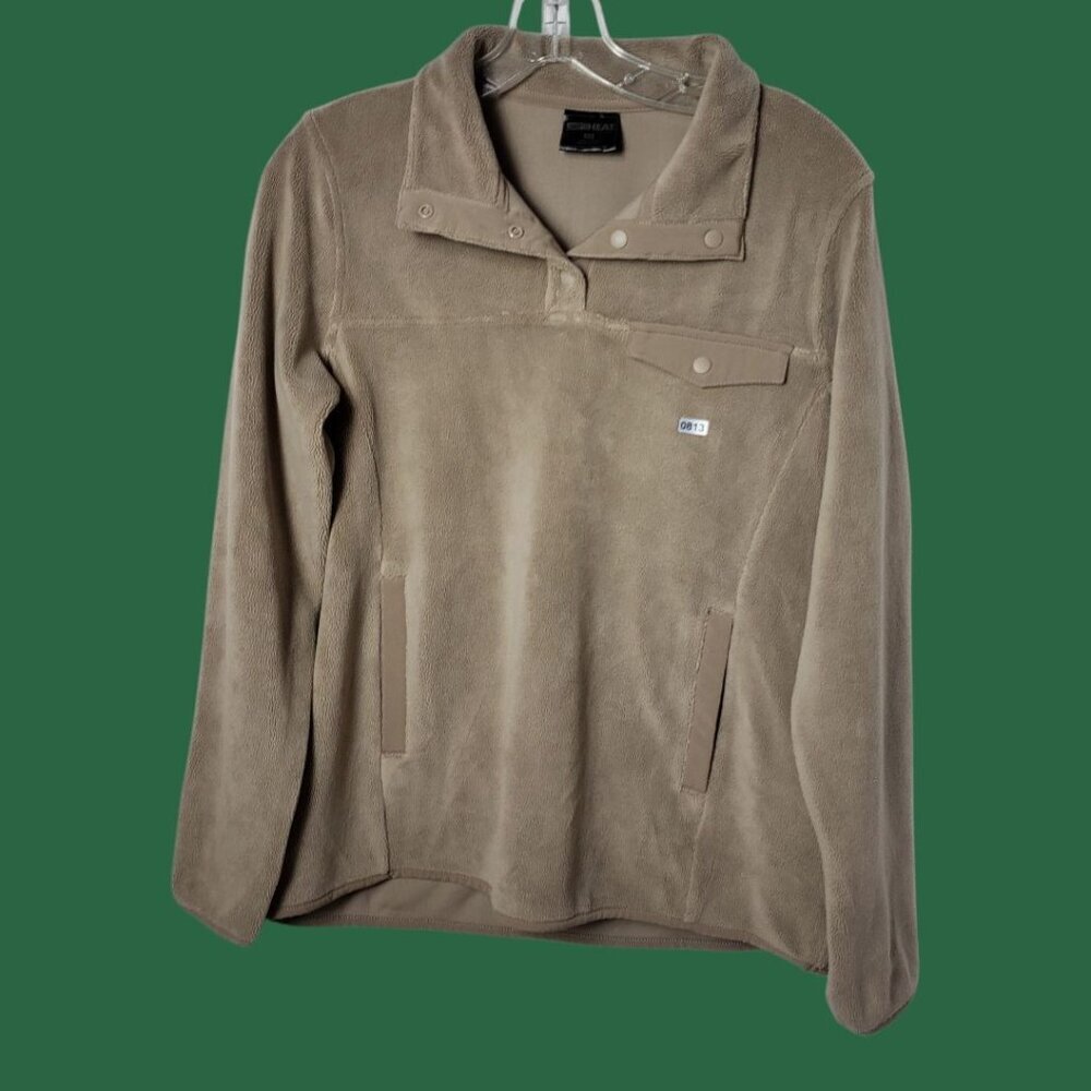 32 Degrees Heat Snap Pullover Fleece Jacket Womens Casual  Beige Xsmall - Picture 2 of 9